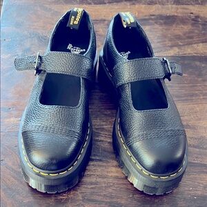 Dr. Martens Black Pebbled Leather Mary Janes